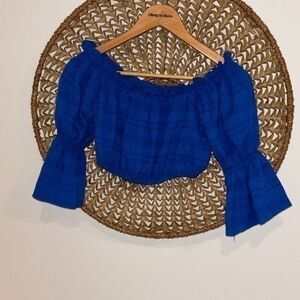 SHEIN off the shoulder royal blue top size 10 youth